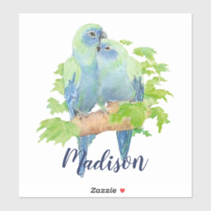 Sticker Art mignon de couples d'oiseau de perroquet