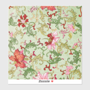 Sticker Art Nouveau Chinois Floral Vintage Chinoiserie