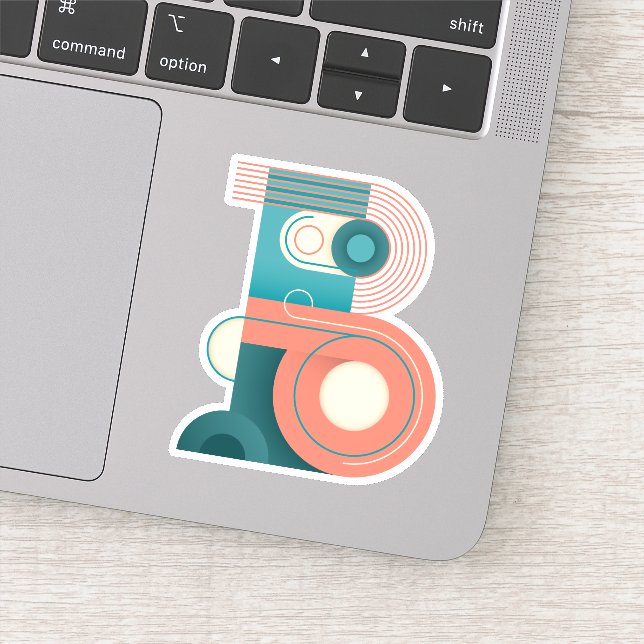 Sticker Art Nouveau | Lettre B (Détail)