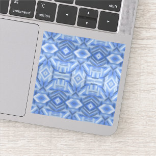 Sticker Art pastel doux abstrait bleu staccato