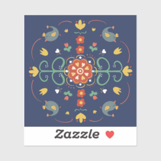 Sticker Art populaire sur bleu