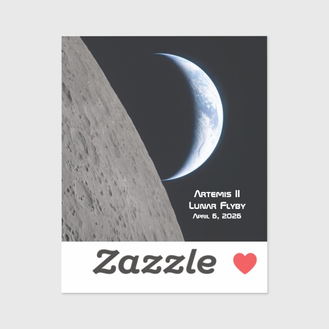 Sticker Artemis II Lunar Flyby (Feuille)