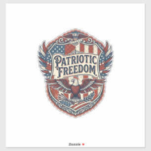 Sticker Artiste de patchwork patriotique