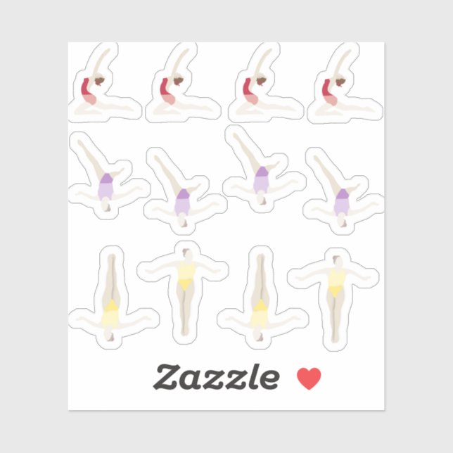 Sticker Artistic Swimming (Feuille)