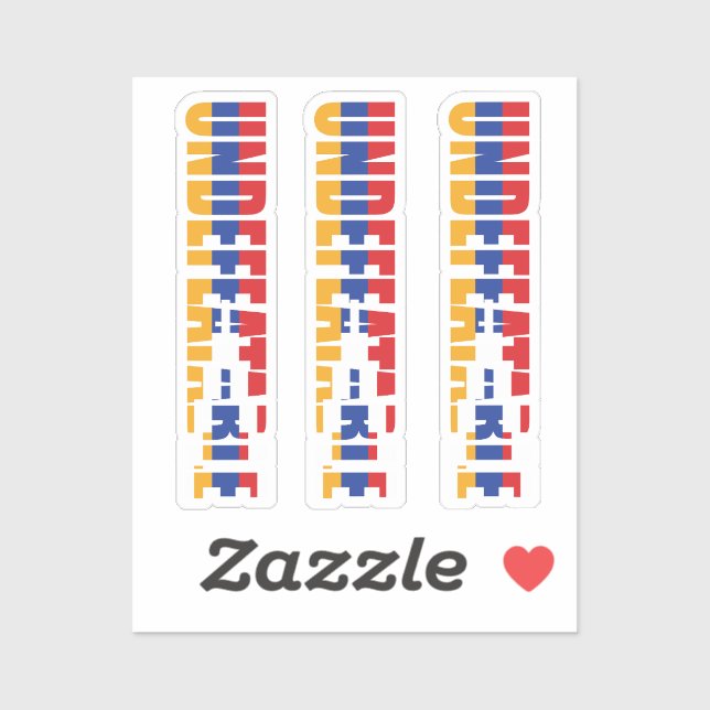 Sticker Artsakh Karabakh INDÉFAVORABLE (Feuille)