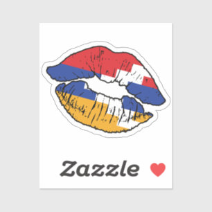 Sticker Artsakh Karabakh Lipstick Drapeau d'amour