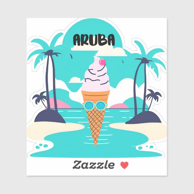 Sticker Aruba doux (Feuille)