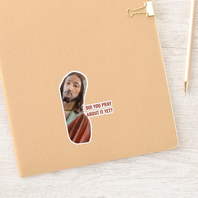 Sticker As-tu déjà prié à ce sujet Jésus drôle de Noël (Carnet)