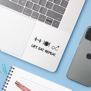 Sticker Ascenseur. Manger. Recommencer. - Conception de la