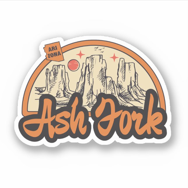 Sticker Ash Fork, Arizona  (Devant)