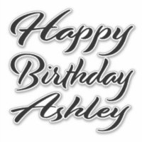 Ashley Nom Prénom Anniversaire de la Broderie noir