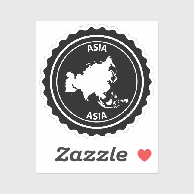 Sticker Asie (Feuille)