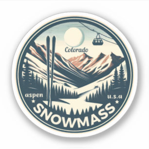 Sticker Aspen Snowmass Cadeaux de ski et de snowboard Co