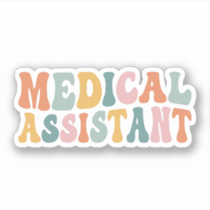 Sticker Assistant Médicale rétro, adjoint en médecine