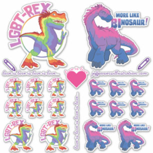 Sticker Assortiment d'autocollant de fierté avec des