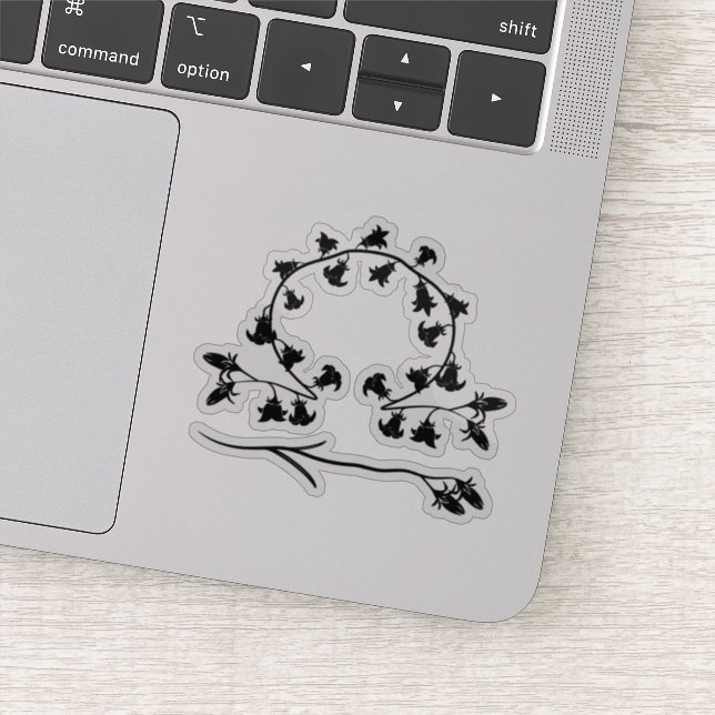 Sticker Astrologie de la Balance florale (Détail)