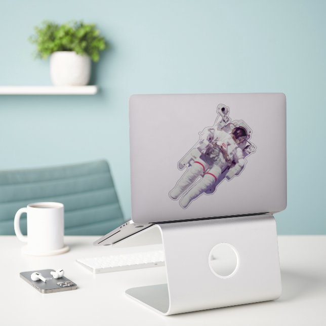 Sticker Astronaut (Ordinateur portable sur le bureau)