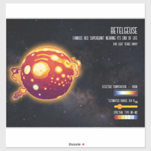 Sticker Astronomie Étoile Bételgeuse Espace Science Concep