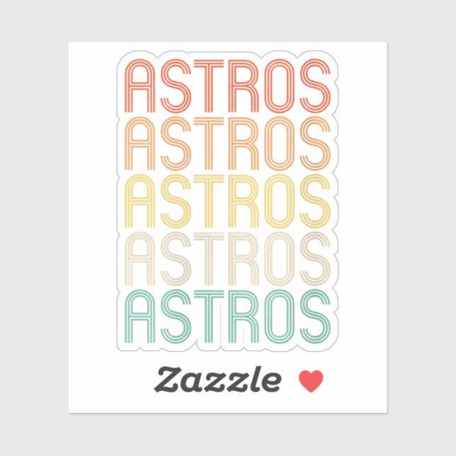 Sticker Astros féminins  (Feuille)