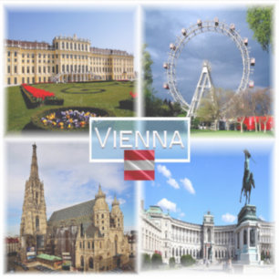 Sticker AT Vienna - Schloss Schonbrunn - Prater Fnfair -