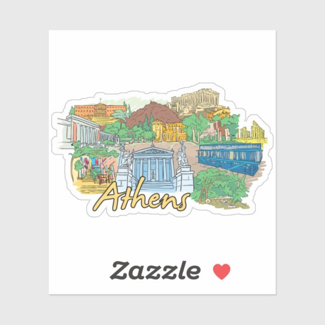 Sticker Athènes (Feuille)