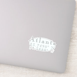 Sticker Atlanta Latitude et Longitude