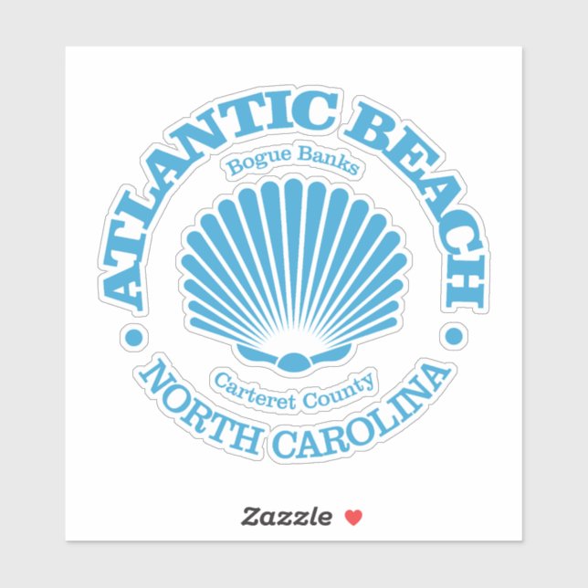 Sticker Atlantic Beach (coquillage) (Feuille)