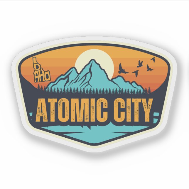 Sticker Atomic City, Idaho (Devant)