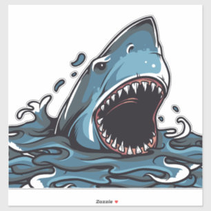 Sticker Attaque de requin