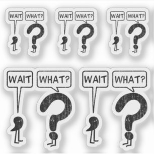 Sticker Attendons ce dessin de la Grammar 5 Drôle Coupe d