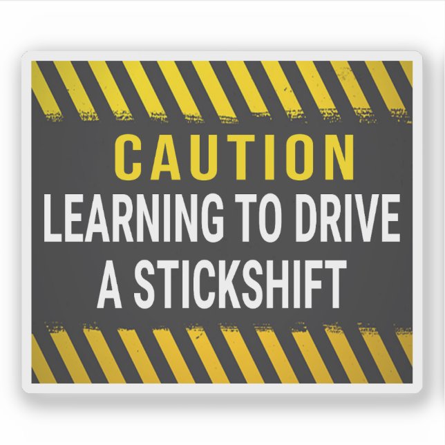 Sticker Attention Apprendre à Conduire un Manuel (Devant)