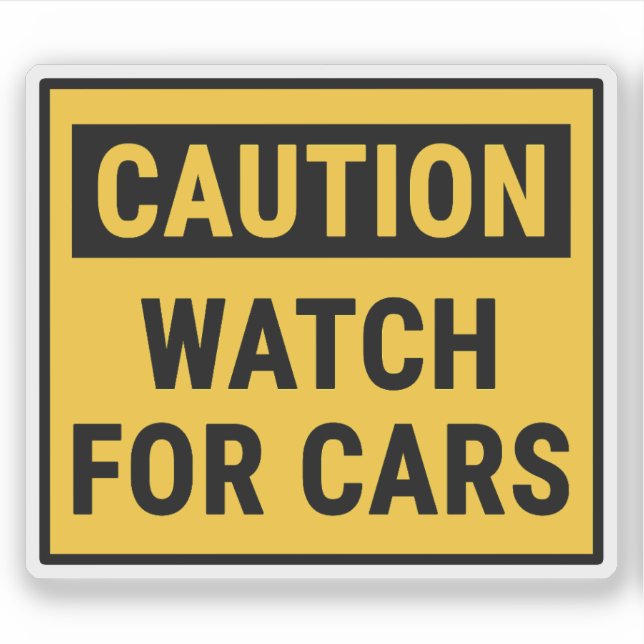 Sticker Attention Aux Voitures (Devant)