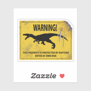 Sticker Attention! Cette propriété est protégée par des Ra