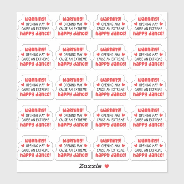 Sticker Attention! L'Ouverture Peut Provoquer Une Danse Ex (Feuille)