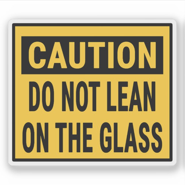 Sticker Attention Ne Pas Se Poser Sur Le Verre (Devant)