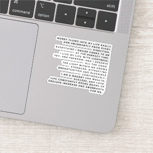 Sticker Attirez ce que vous voulez. Soyez maître de votre