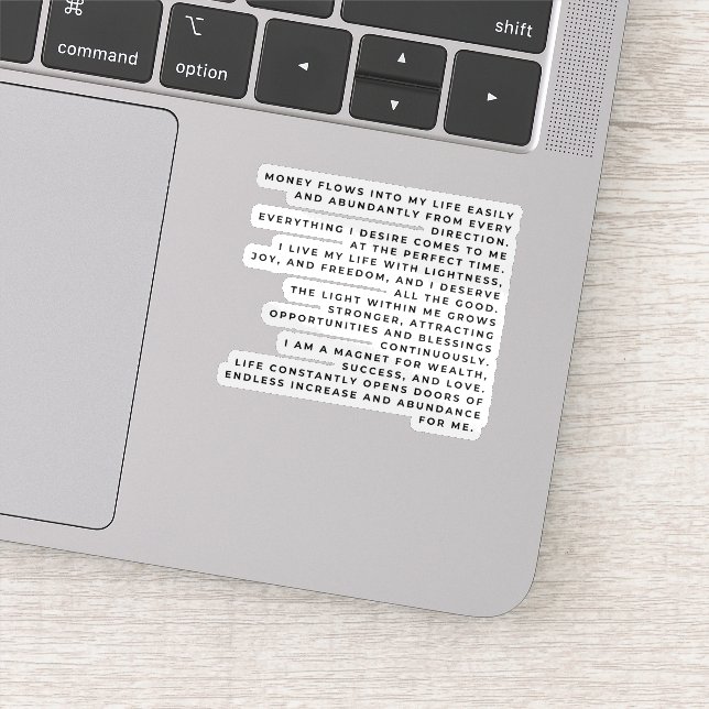 Sticker Attract What You Want. Own Your Reality. (Détail)