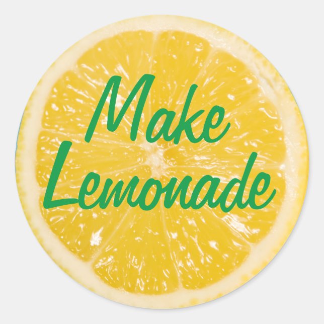 Sticker au citron. Faites de la limonade. (Devant)