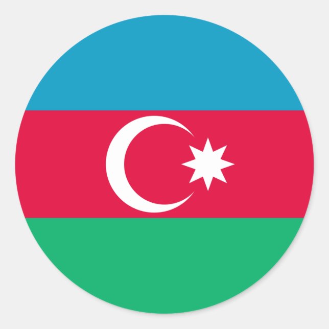 Sticker au drapeau de l'Azerbaïdjan (Devant)
