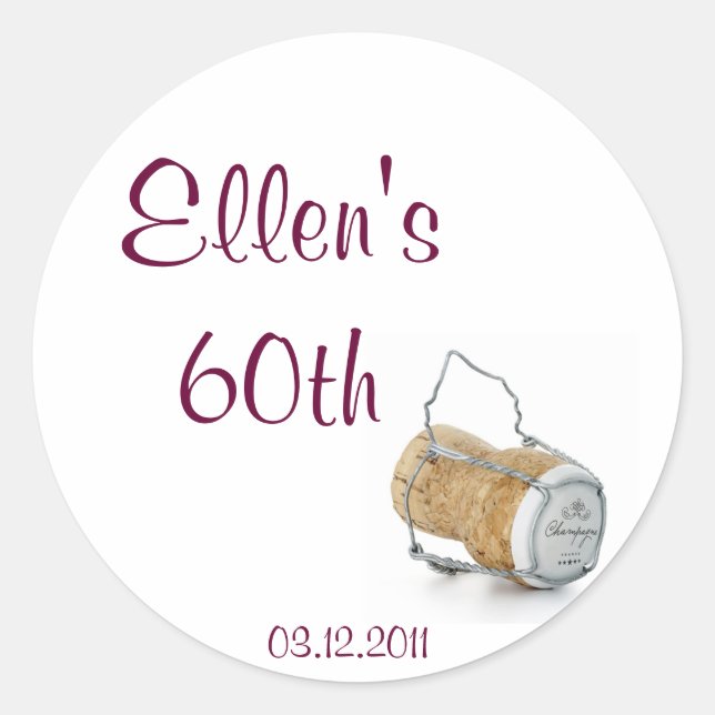 Sticker au liège de champagne (Devant)
