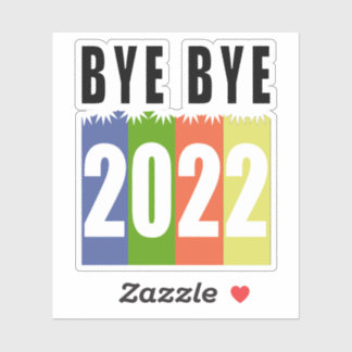 Sticker Au revoir 2022, Bonne année 2023, drôle