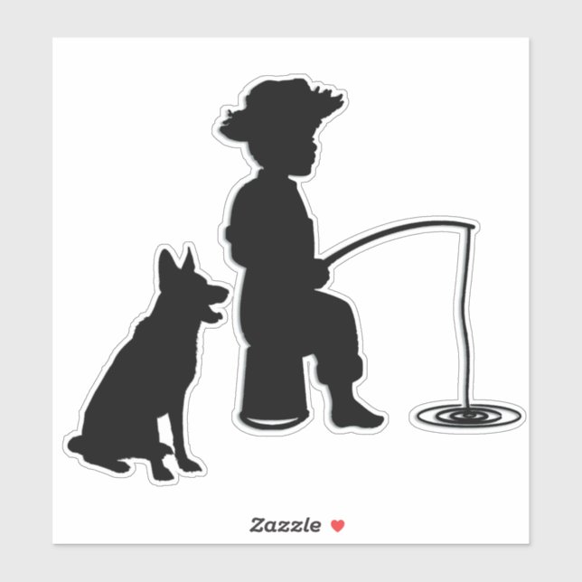 Sticker Au trou de pêche 2 (Feuille)