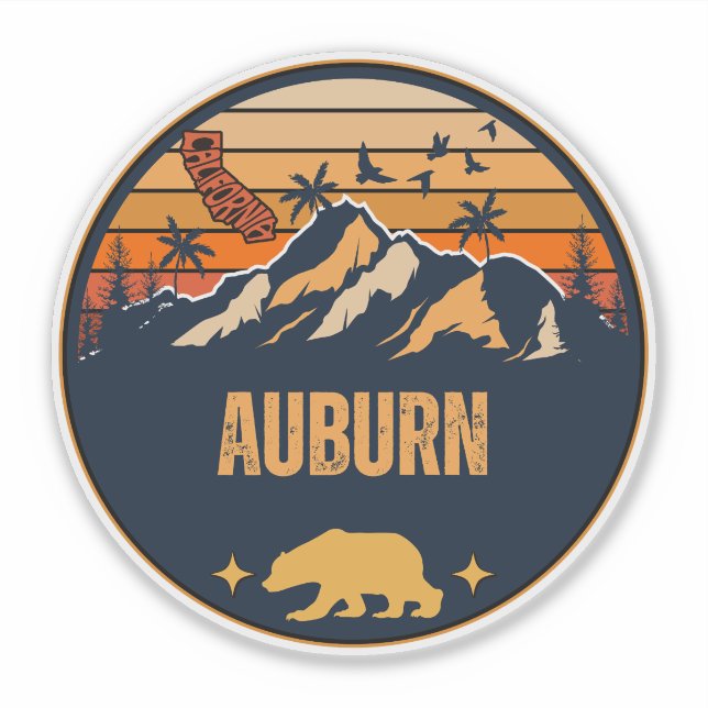 Sticker Auburn, Californie (Devant)