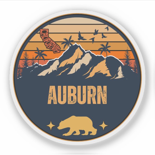 Sticker Auburn, Californie (Devant)
