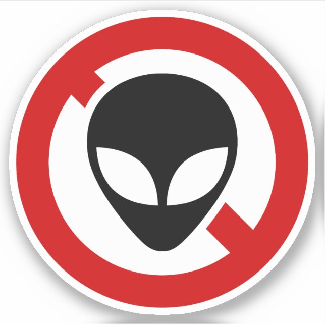 STICKER AUCUN ALIEN (Devant)