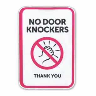 Sticker Aucun bouton de porte ne signe