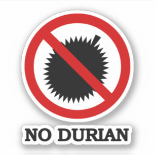 Sticker AUCUN signe de fruit tropical de durian