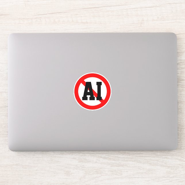 Sticker Aucune IA (Ordinateur)