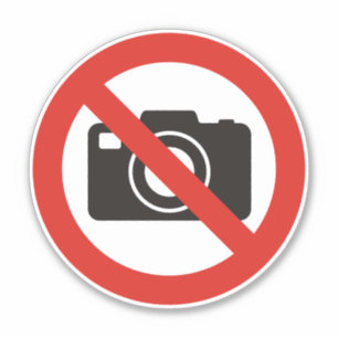 Sticker Aucune photo autorisée