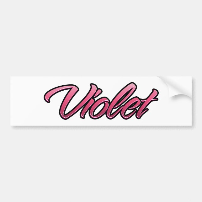 Sticker Aufkleber rose violet (Devant)